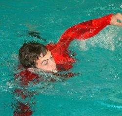 rowing swim test in clothes